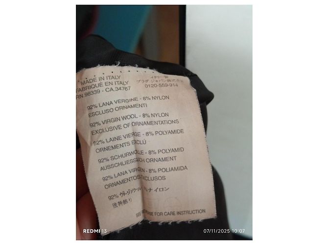Saia Trapézio Miu Miu Preta de Lã com Renda e Pérolas Preto - vista 13
