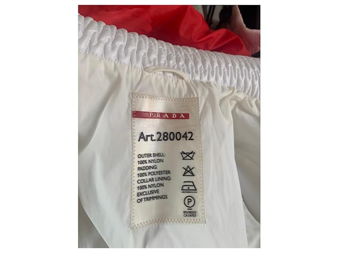 Prada weiße gesteppte Jacke - Ansicht 4
