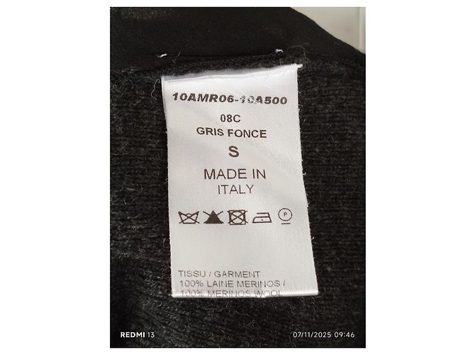 Chloé Kleid aus grauer Merinowolle mit Ketten-Details - Ansicht 9
