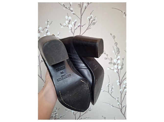 Botines de cuero negro Sartore - vista 5