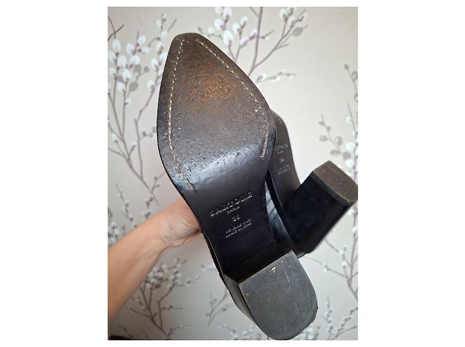 Botines de cuero negro Sartore - vista 8