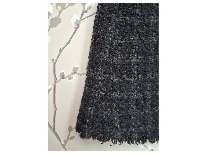 Falda corta de tweed gris oscuro Sonia Rykiel Gris antracita - vista 5