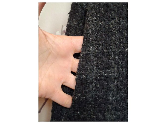 Falda corta de tweed gris oscuro Sonia Rykiel Gris antracita - vista 6