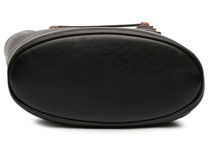 Borsa a secchiello convertibile in pelle di vitello nera Gucci Bamboo Diana piccola - vista 3
