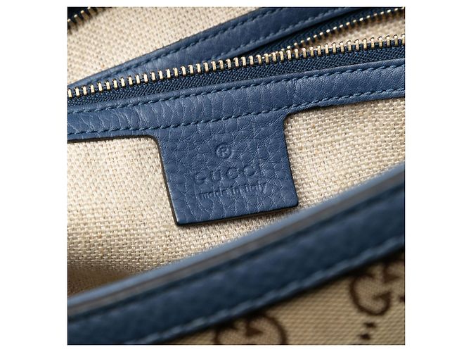 Borsa Tote convertibile Gucci in tela GG beige - vista 5