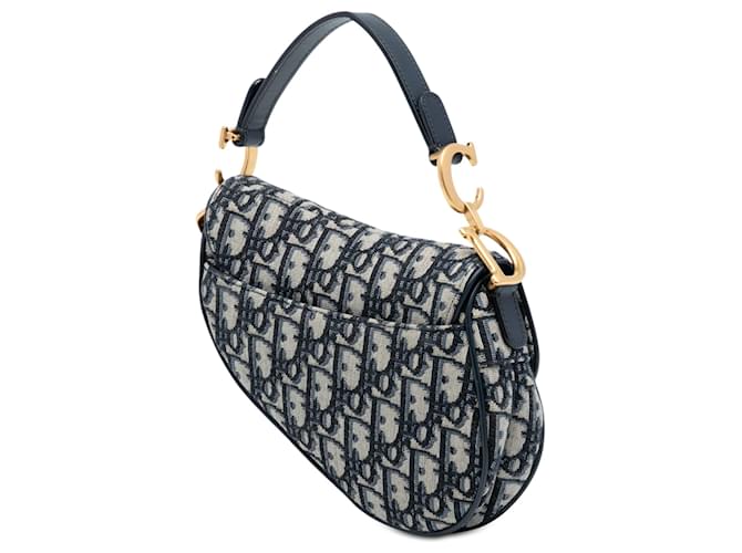 Saddle Borsa a sella mini obliqua blu Dior Blu navy - vista 2