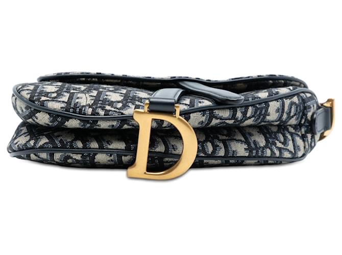 Saddle Borsa a sella mini obliqua blu Dior Blu navy - vista 3