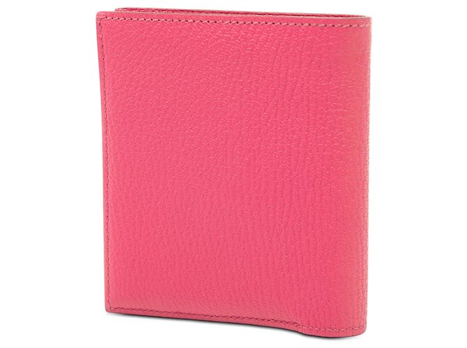 Piccola wallet Evelyne in capra Mysore rosa di Hermès - vista 2