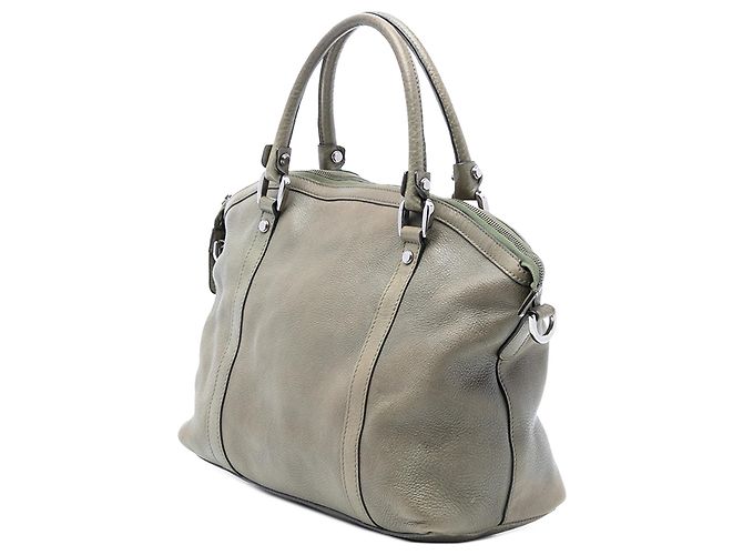 Borsa a mano in pelle marrone GG Charm di Gucci Cachi - vista 2