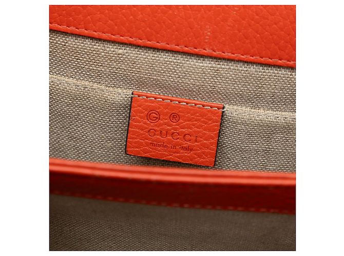 Gucci Arancione Piccolo Dollar in Pelle di Vitello Interlocking G Crossbody - vista 5