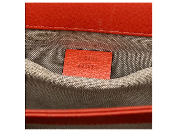 Gucci Arancione Piccolo Dollar in Pelle di Vitello Interlocking G Crossbody - vista 6