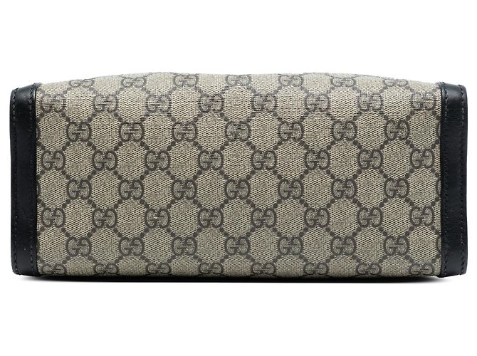 Gucci Braune Kleine GG Supreme Padlock Tote - Ansicht 3
