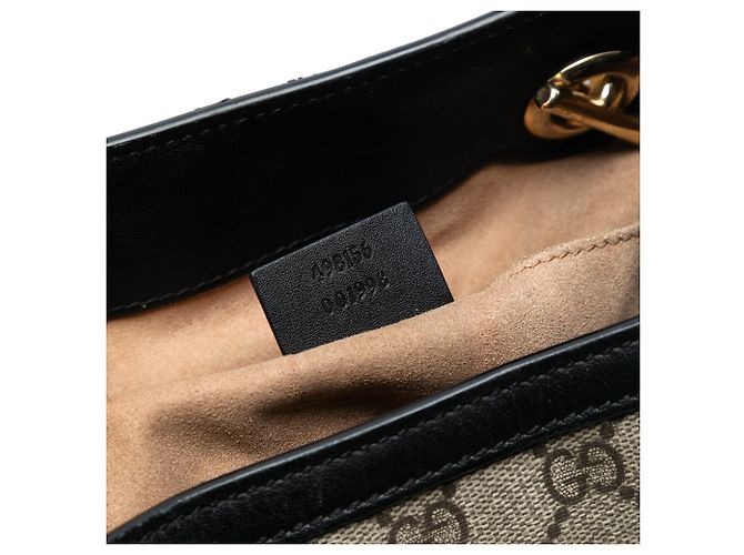 Gucci Braune Kleine GG Supreme Padlock Tote - Ansicht 6