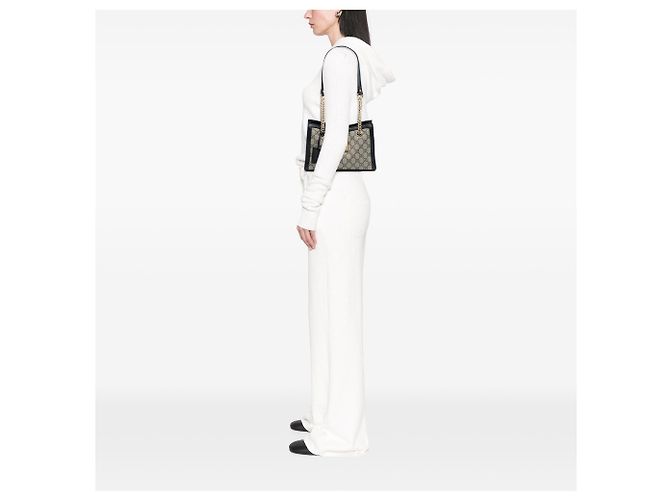 Gucci Braune Kleine GG Supreme Padlock Tote - Ansicht 7