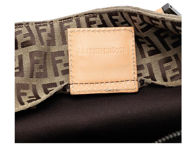 Braune Zucchino-Canvas-Tasche von Fendi Beige - Ansicht 6