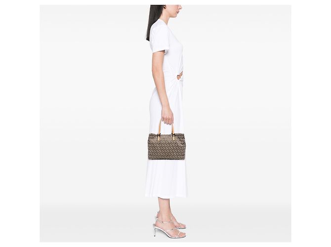 Braune Zucchino-Canvas-Tasche von Fendi Beige - Ansicht 7