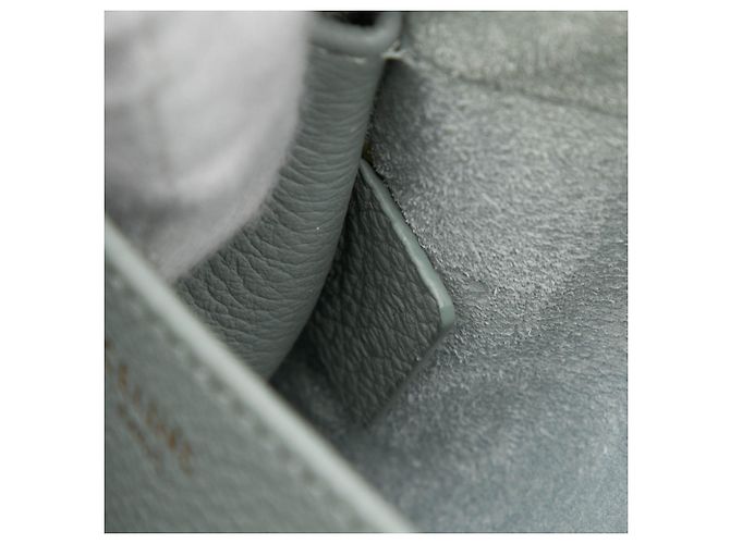 Céline Borsa Tote Anais Triomphe in pelle di vitello grigio goffrato Celine Mini Marrone - vista 6