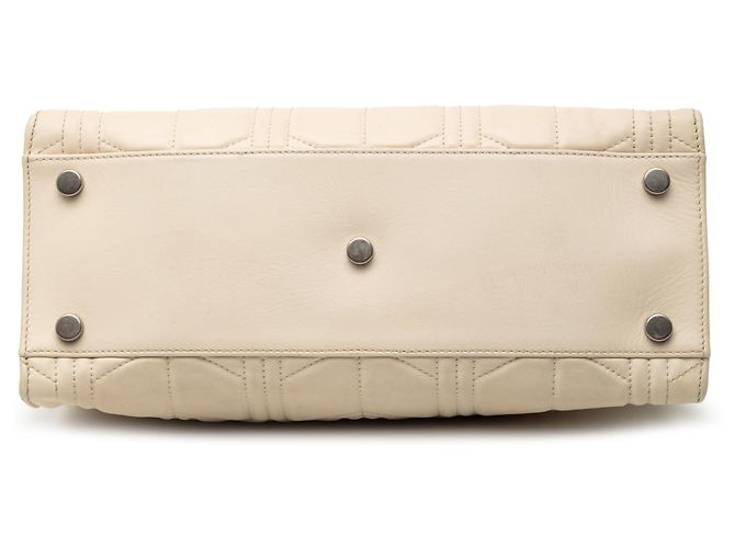 Bolsa Gucci Dionysus em couro acolchoado branco com web Cru - vista 3