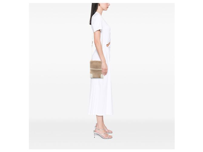 LOEWE Borsa a tracolla in suede marrone Anagram - vista 7