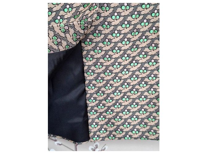 Autre Marque Chaqueta estampada floral Momoni Negro Rosa Beige Verde - vista 11