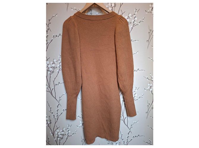 Vestido corto de punto camel de Vanessa Bruno Camello - vista 7