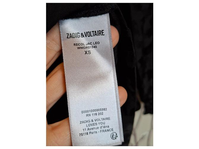 Vestido de seda negro Zadig & Voltaire - vista 5