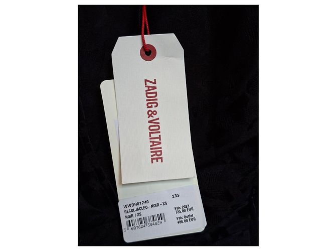 Vestido de seda negro Zadig & Voltaire - vista 7