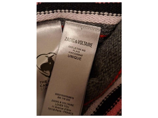 Sciarpa in Cashmere Zadig & Voltaire Multicolore Grigio - vista 15