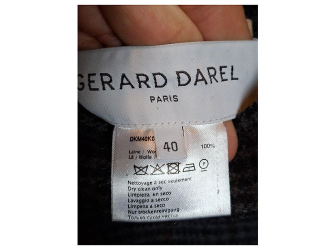 Gerard Darel Cappotto in Lana a Quadri Gérard Darel Grigio Rosso - vista 5