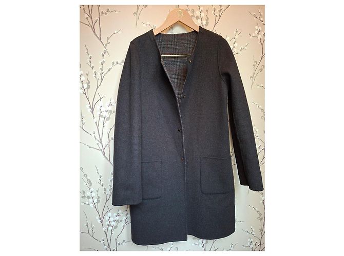 Gerard Darel Cappotto in Lana a Quadri Gérard Darel Grigio Rosso - vista 8