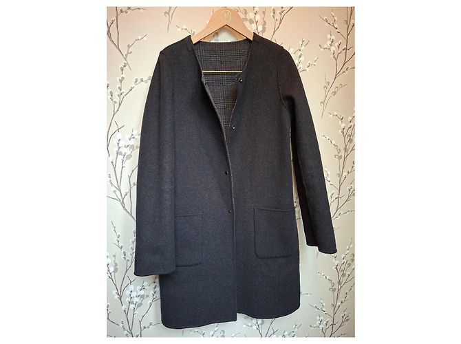 Gerard Darel Cappotto in Lana a Quadri Gérard Darel Grigio Rosso - vista 9