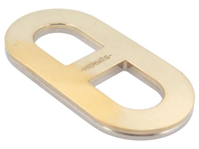 Ring Hermès ANELLO PER SCIARPA HERMES CATENA ANCORATA REVERSIBILE ORO ARGENTO - vista 3
