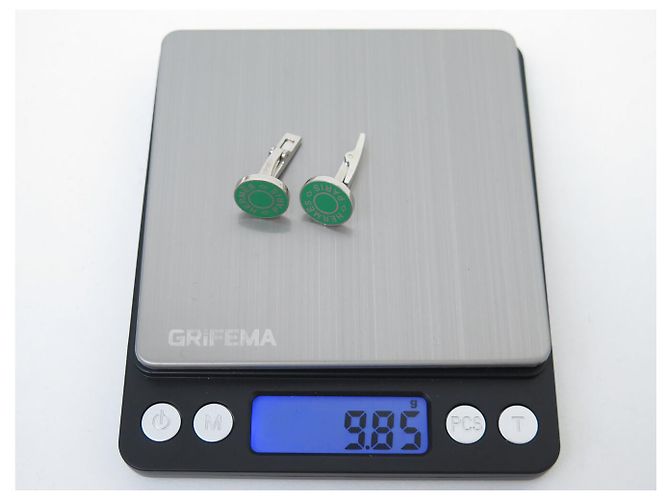 Hermès DOPPIETTE DI GEMELLI HERMES LICOL 2 H052056FP METALLO VERDE ARGENTO - vista 5