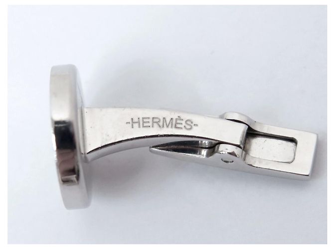 Hermès DOPPIETTE DI GEMELLI HERMES LICOL 2 H052056FP METALLO VERDE ARGENTO - vista 8