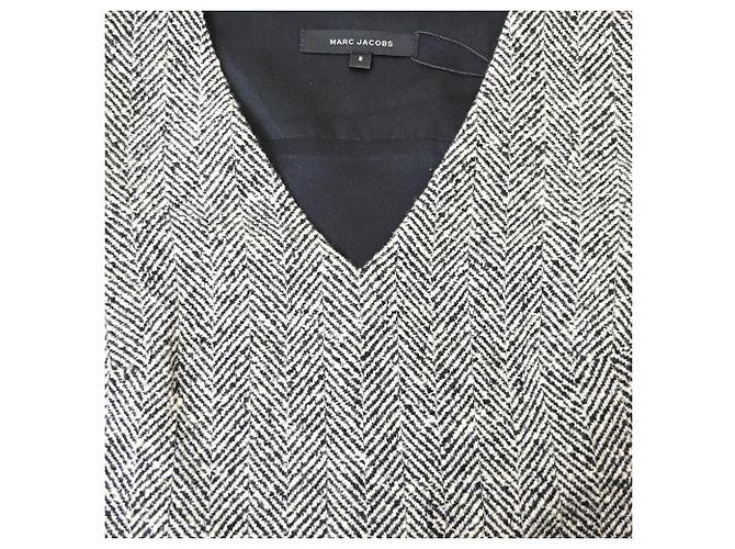 Abito Shift Marc Jacobs in Lana Grigia Grigio - vista 5
