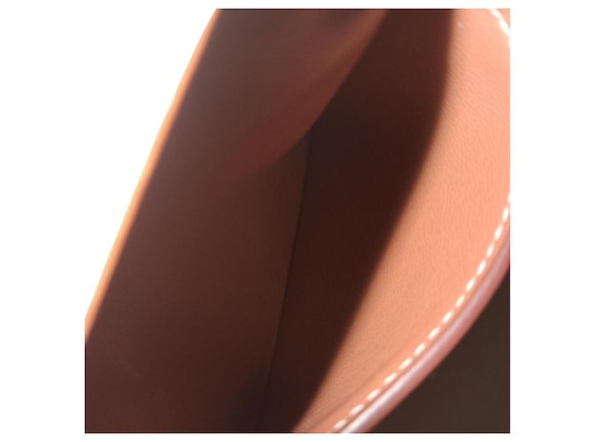 Portafoglio compatto Hermès in pelle di vitello marrone Rosso - vista 6