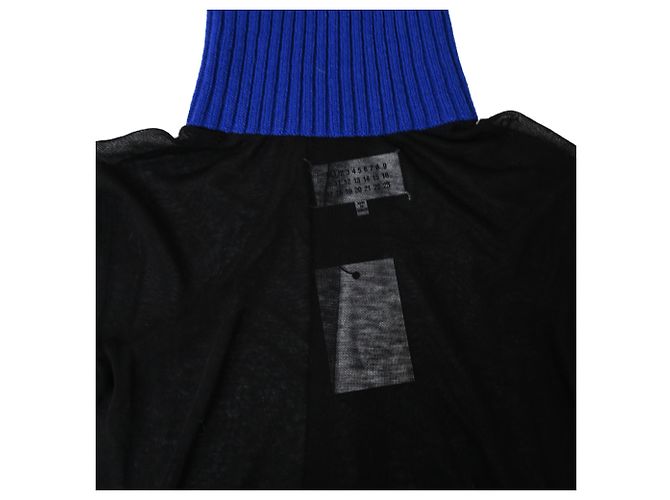 Maison Martin Margiela Transparente Rollkragenoberteil aus schwarzer Viskose von Maison Margiela - Ansicht 5
