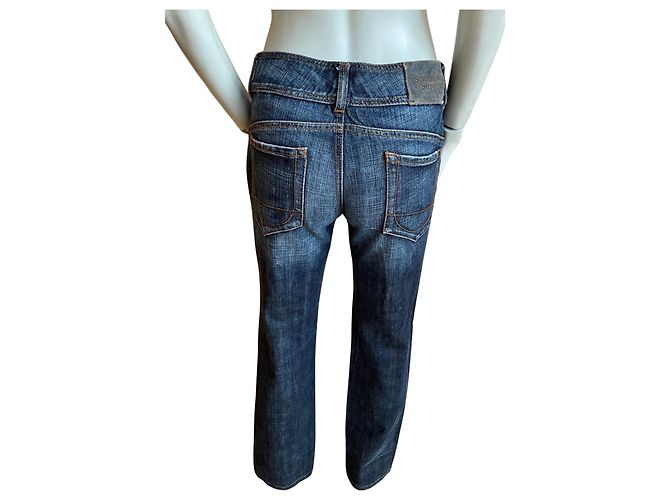 Jeans Rectos Cortos Ermanno Scervino – Scervino Street ✨ Azul - vista 3