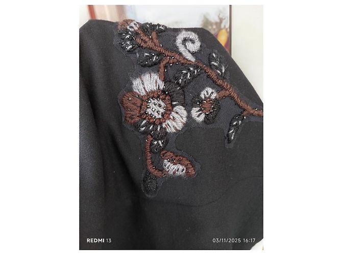 Gonna Miu Miu nera in lana e nylon Nero - vista 12