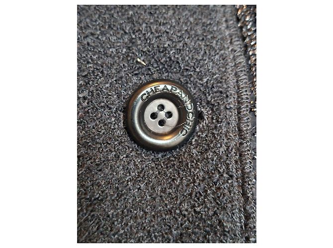 Jaqueta Bordada Preta Moschino Preto - vista 3