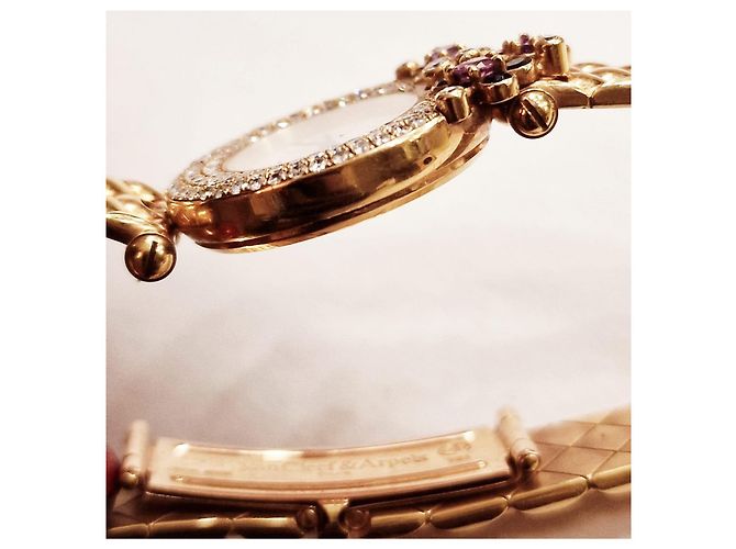 Van Cleef & Arpels Relógio de 18k cravejado de diamantes e safiras Dourado - vista 12