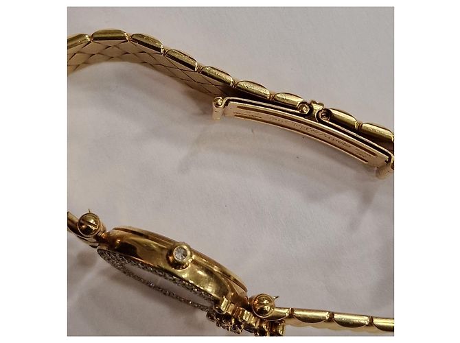 Van Cleef & Arpels Relógio de 18k cravejado de diamantes e safiras Dourado - vista 14