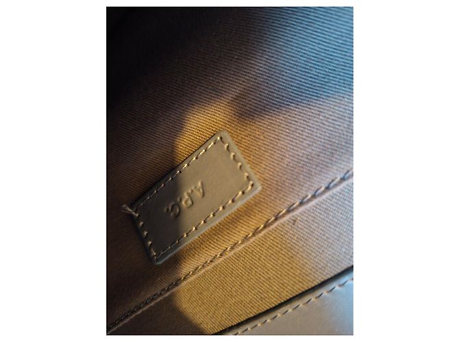 Autre Marque Borsa a spalla in pelle grigia A.P.C. Grigio - vista 10