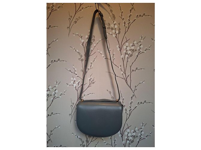 Autre Marque Borsa a spalla in pelle grigia A.P.C. Grigio - vista 6