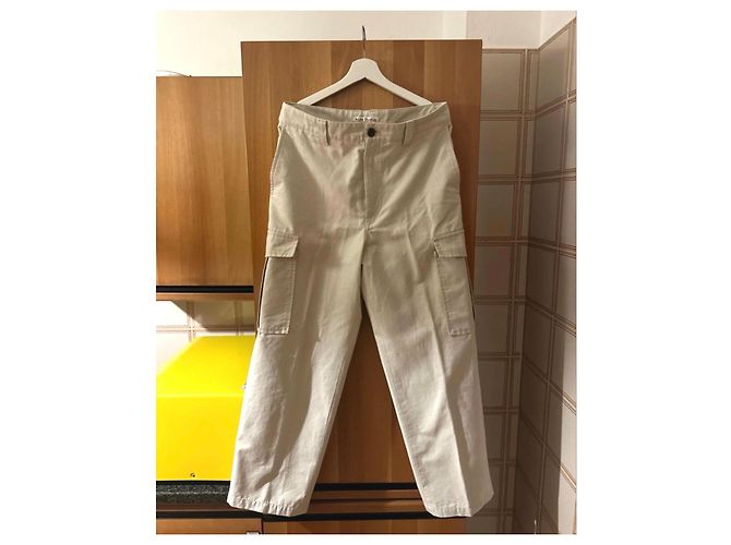 Pantaloni cargo in cotone beige Acne Studios - vista 2