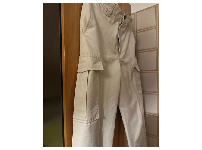 Pantaloni cargo in cotone beige Acne Studios - vista 4