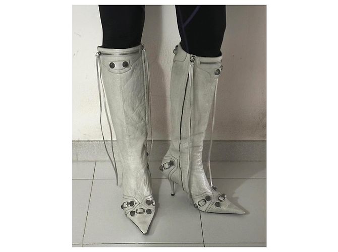 Botas altas Cagole de Balenciaga Blanco - vista 2