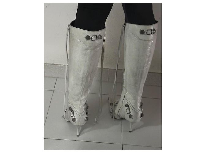 Botas altas Cagole de Balenciaga Blanco - vista 4