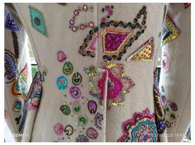 Etro Wool Embroidered Coat with Sequins Multiple colors - view 13