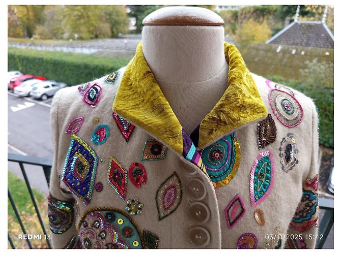 Etro Wool Embroidered Coat with Sequins Multiple colors - view 2